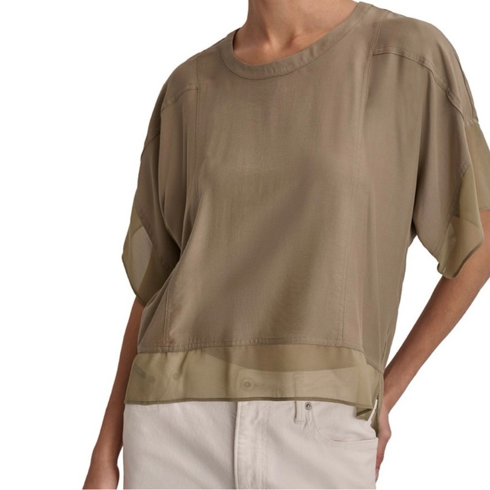 DKNY Light Brown Women's Blouse